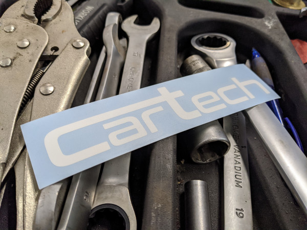 CarTech Sticker 15x3cm Weiß ( 2 Stück )