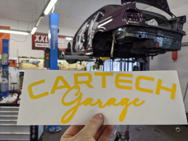 CarTech WSS Banner 30x10cm Gelb