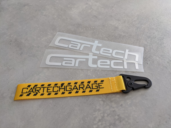 CarTech Bundle 2x Oil-Slick Stickers + Schlüsselanhänger
