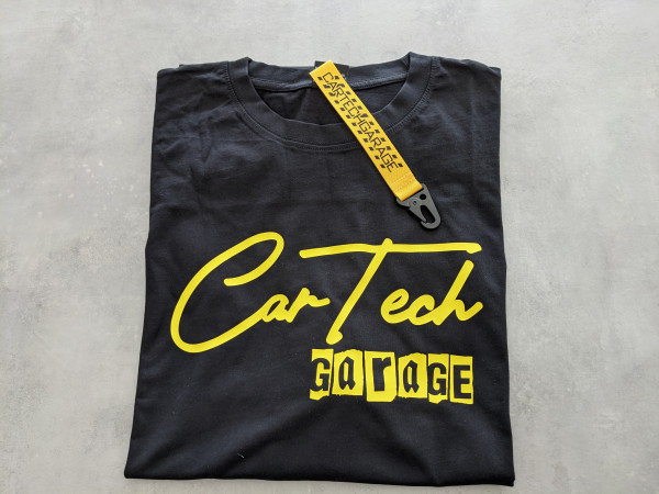 CarTech Bundle T-Shirt Gelb + Schlüsselanhänger
