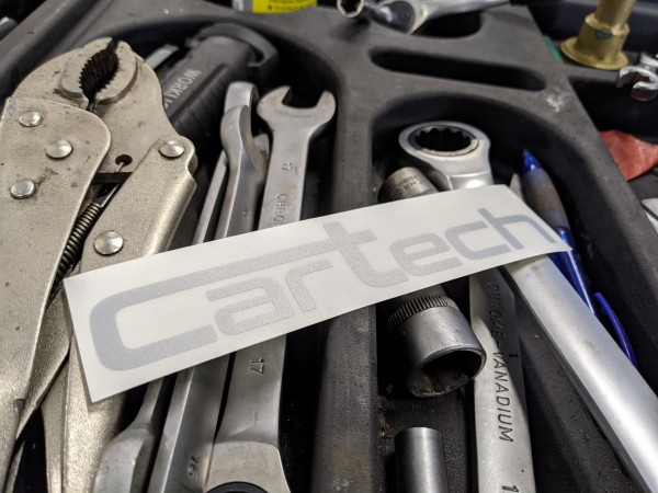 CarTech Sticker 15x3cm Silber ( 2 Stück )